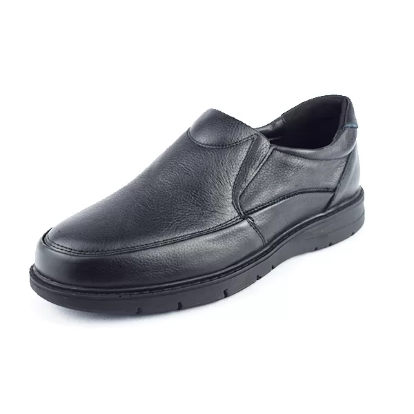 CHAUSSURE CONFORT+ 101-1 NOIR CUIR  ..........  sandale médicale femme confortable Maroc